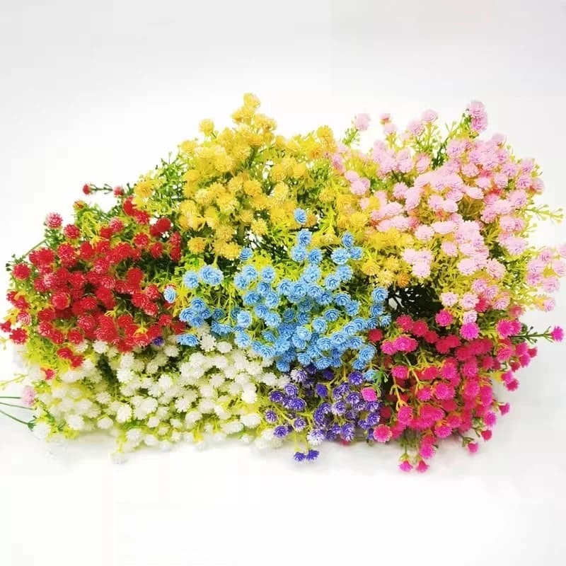 Fiori Artificiali in Plastica, Bouquet a Stella per Matrimoni, Materiali Decorativi, Fiori Finti, Piante Verdi per Decorazioni Domestiche