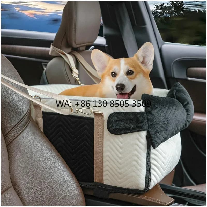 Trasportino Portatile per Cani, Sedile di Sicurezza per Console Centrale, Tappetino per Console Centrale, Cuccia per Cani, Sedile per Cuccioli