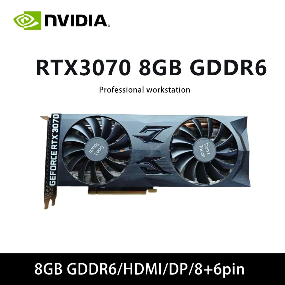 Scheda Grafica RTX 3070 8GB GDDR6, Supporto HDMI DP 8pin+6Pin, per Computer o Gaming su PC Desktop