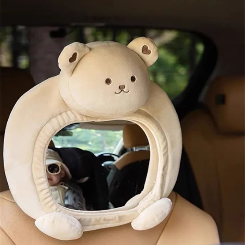 Specchio per auto per bambini Seggiolino auto di sicurezza Specchio per cartoni animati Sedile per auto rivolto verso l'indietro Specchio acrilico Ampia vista chiara Monitor infrangibile per bambini