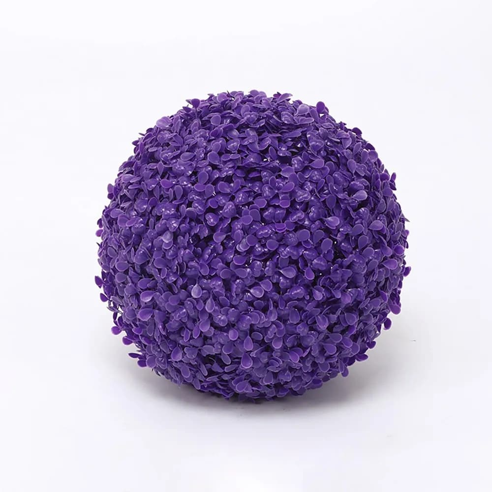 Palla di Erba Artificiale Multidimensione Verde Viola, Oggetto Decorativo, Palla di Erba Verde Artificiale, Oggetto per Foto, Love Grass
