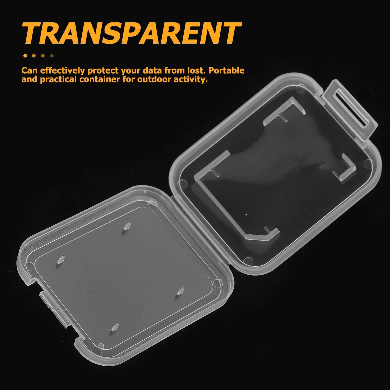 20Pcs Transparent Card Storage Case Portable Memory Card Holder for Camera Sim Coins Fuses Guitar Picks Travel Organizer