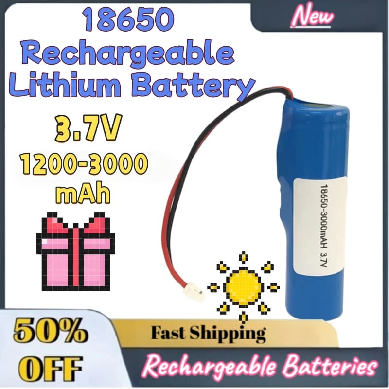 3.7V 1200mAh 3000mAh 18650 Rechargeable Li-ion Battery for Solar Light RC Car Toy Gun Dental endodontic motor Massager Mini Fan