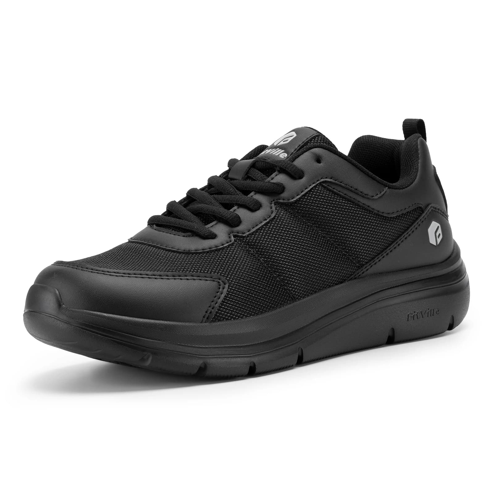 FitVille Scarpe da passeggio da uomo, larghe, leggere e traspiranti, sneakers da uomo con ammortizzazione, scarpe sportive per alleviare la fascite plantare