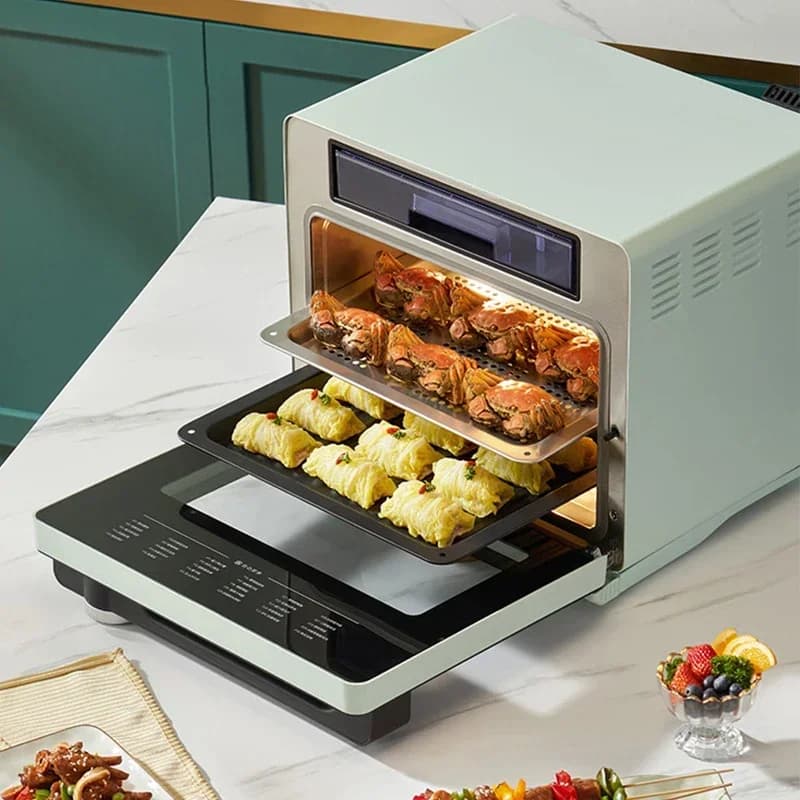 Forno a vapore da tavolo transfrontaliero Friggitrice ad aria multifunzione Forno a vapore a tre strati Macchina all-in-one