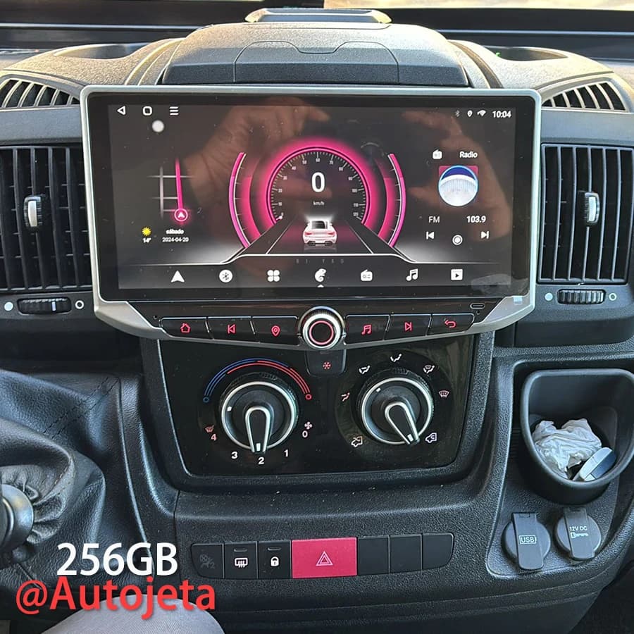 Android 14 autoradio per Fiat Ducato Citroen Jumper Peugeot Boxer 2005-2023 lettore Video multimediale navigazione GPS Carplay AUTO