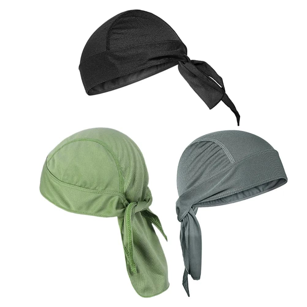 Set di 3 Cappelli da Ciclismo Traspiranti ad Asciugatura Rapida, Fasce per la Testa Rinfrescanti e Assorbenti, Sciarpe Sportive per Moto