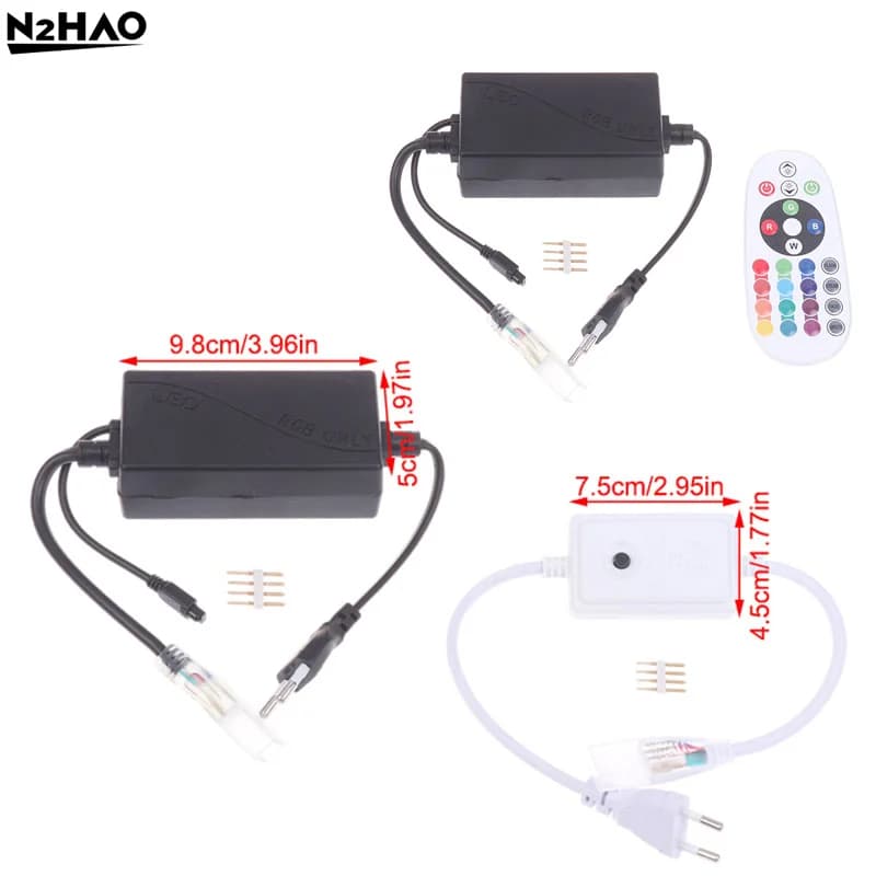 1Pc Controller 220V Europeo COB LED Strip Dimmer Controller Manuale Uso Per 220V Con 50/100M Cob Led Strip Light Led Dimmer