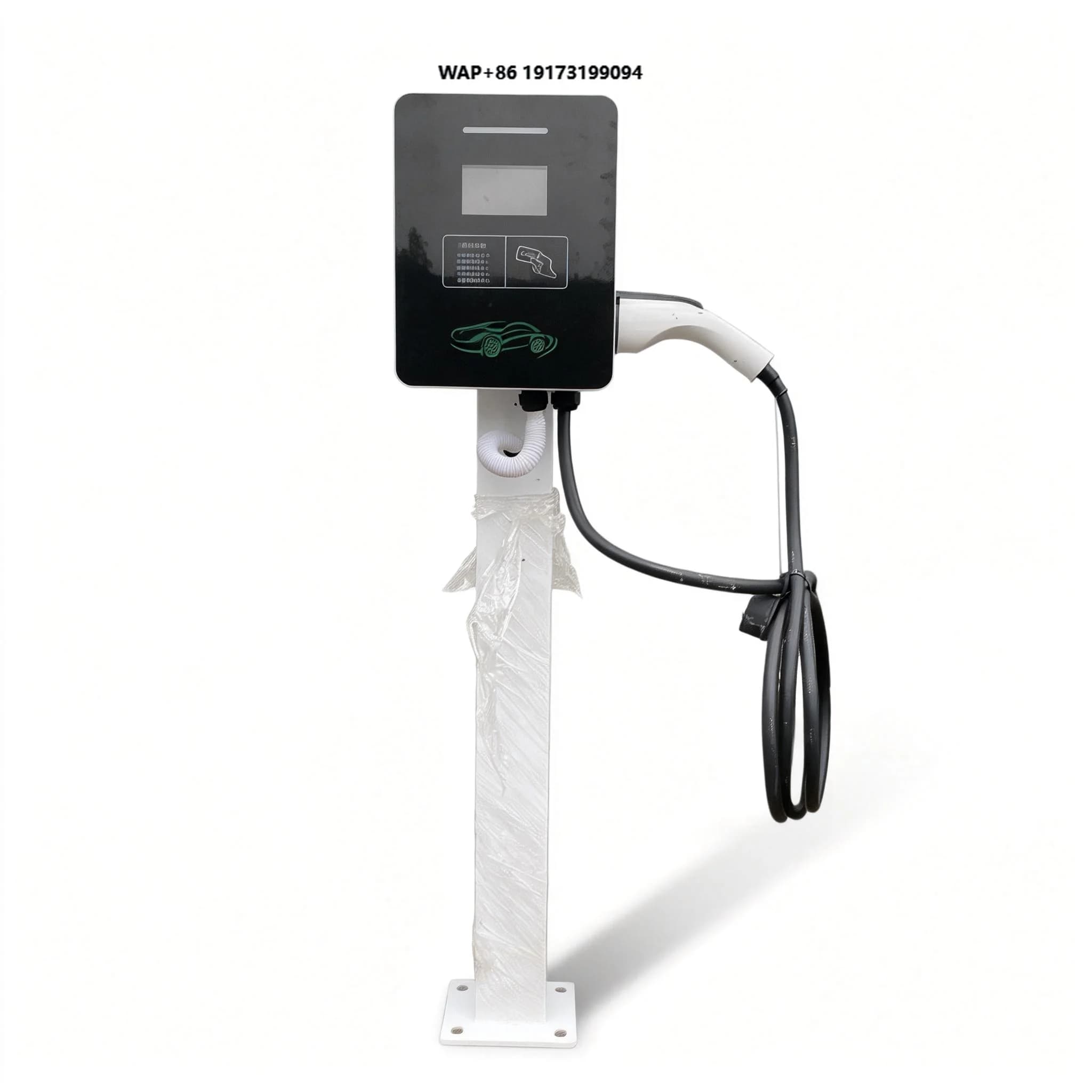 21KW AC Intelligent Column Loader Type 2 32A Triphase with 5m cable for Electric Cars New Energy, Domestic and Commercial Use, Parking