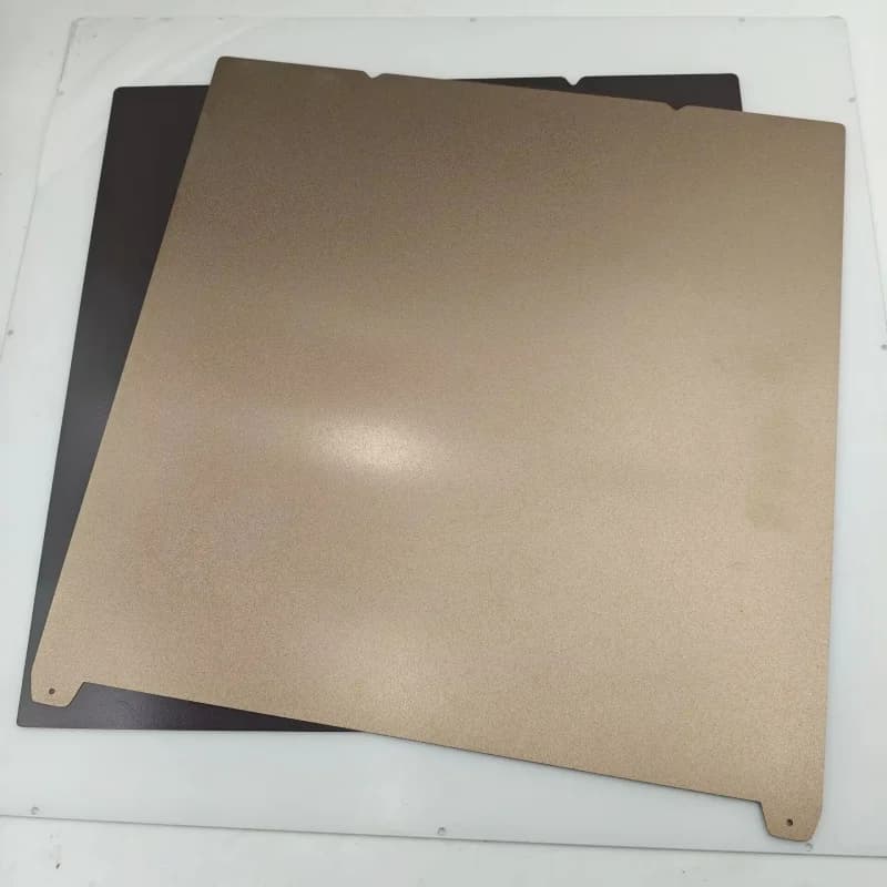 Creality Ender 5 MAX Stampante 3D PEI 415x415mm Piastra di costruzione magnetica in acciaio flessibile verniciato a polvere Doppio lato PEI per Ender5 MAX