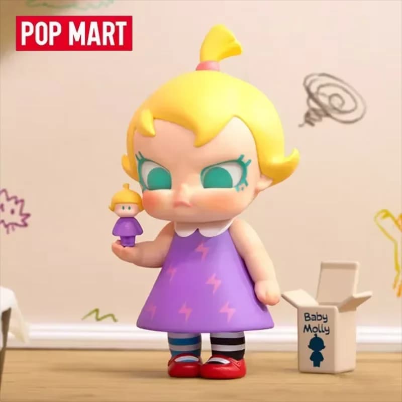 POP MART Baby Molly Quando avevo tre anni! Serie di Giocattoli Blind Box, Action Figure Anime Kawaii, Scatola Sorpresa Misteriosa, Regalo per Ragazze