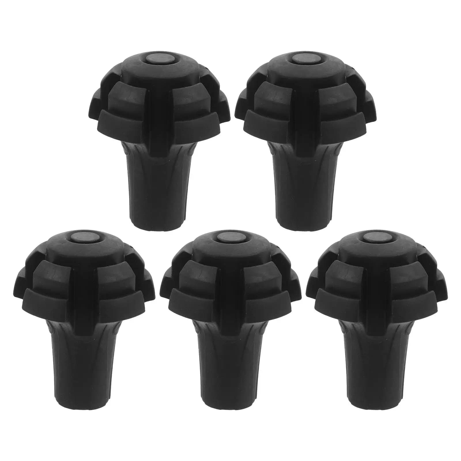 5Pcs Trekking Pole Tip Protectors Anti Slip Wear Resistant Plastic Base Pads for Hiking Trekking Walking Poles 11Mm Hole Size
