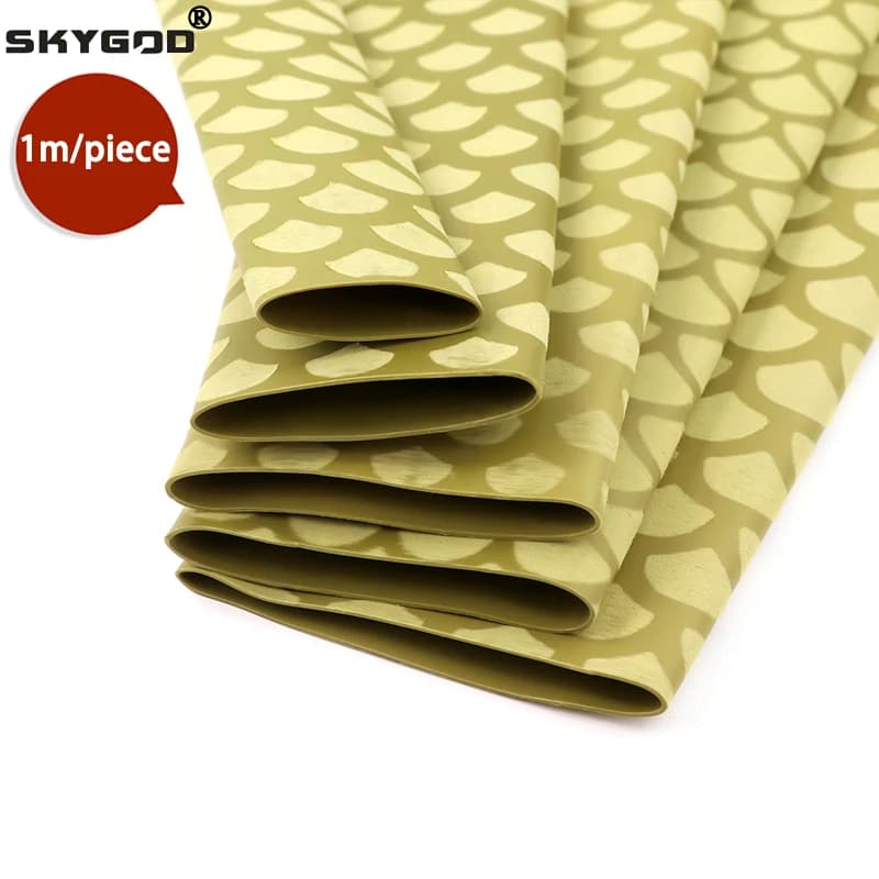1 ~ 10pcs Nuovo Tubo Termoretraibile Antiscivolo ID Dorato 15 ~ 45mm Copertura Impermeabile Maniglia Della Bicicletta Protezione Antiscivolo Canna Da Pesca Wrap
