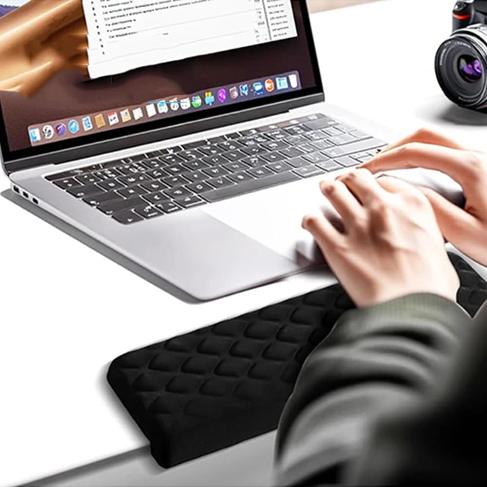 Set di 2 Cuscinetti Ergonomici a L per Scrivania, Supporto per Polso e Tastiera per Gaming, Ufficio, Computer, PC, Pittura