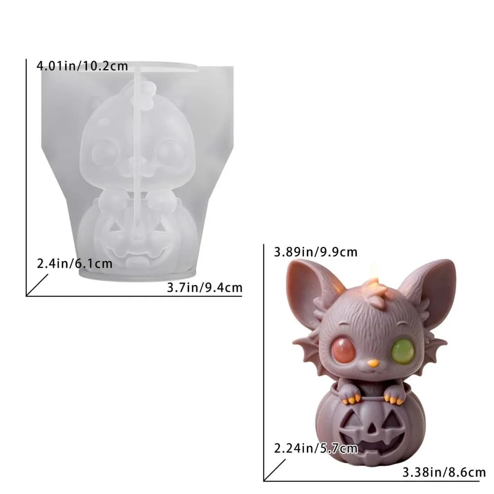DIY Halloween Ornament Mold Silicone Multi-purpose Candle Wax Mold Easy Release Non-stick Epoxy Resin Plaster Mold
