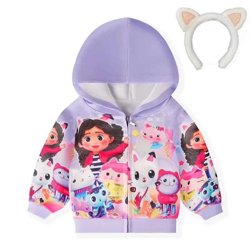 2026 'S Dollhouse Cosplay Cat Hoody Jacket Toddler Boys Clothes Baby Girls Gabby Cats Zipper Jackets Ch X117P