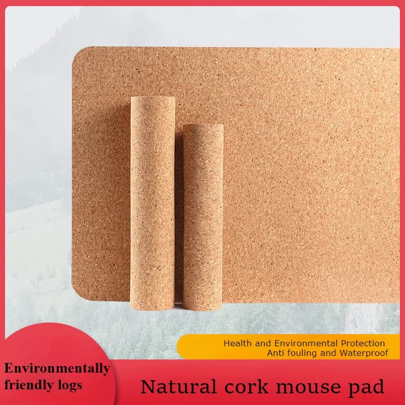 Tappetino per mouse in sughero naturale Tappetino per scrivania per laptop di grandi dimensioni addensato ecologico Tappetino per mouse da gioco per ufficio personalizzato Accessori per giocatori Tastiera