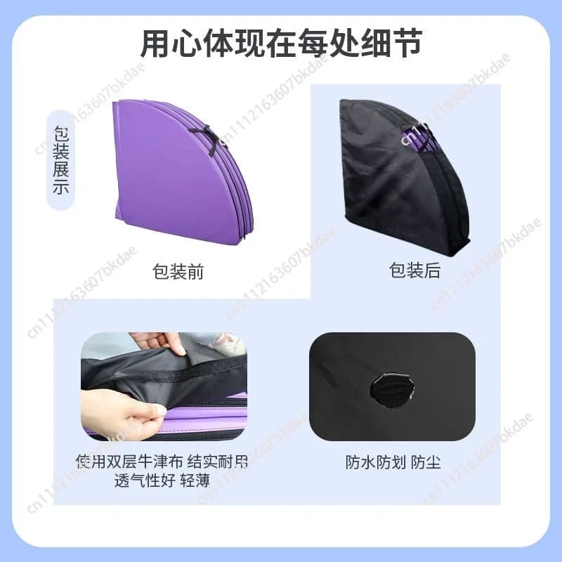 Foldable Pole Dance Mat PU Leather Crash Mat Protective Gymnastics Pad for Indoor Yoga Home Workout