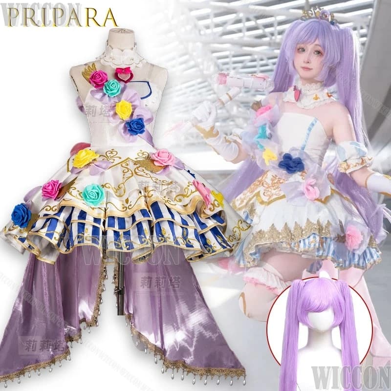 Costume Cosplay di Laala Manaka della Serie PriPara, Abito da Principessa per Giochi di Ruolo, Outfit Lolita per Donne, Halloween, Natale, Carnevale