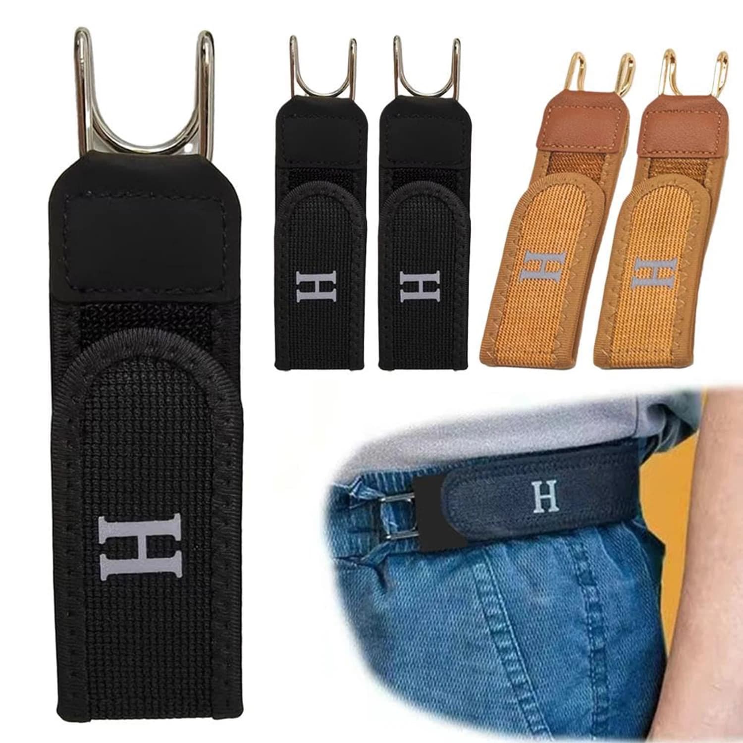 Cintura Elastica Senza Fibbia Regolabile con Gancio, 1/2 Pezzi, Cintura Casual con Fibbia per Uomo, Regalo