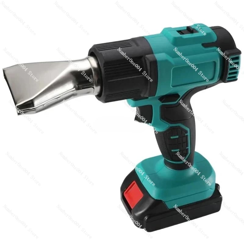 Pistola da forno con pellicola termoretraibile portatile ad alta potenza da 21 V. Piccola pistola ad aria calda con ricarica di batteria al litio in plastica wireless