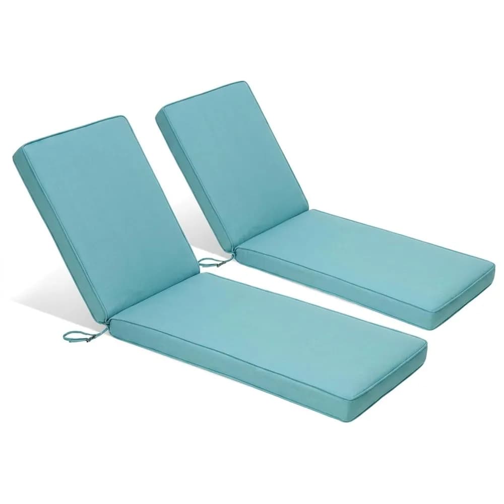 Cuscini per Chaise Longue da Esterno 72x22 Pollici, Confezione da 2, Resistenti allo Sbiadimento e all'Acqua, in Tessuto Olefin, Personalizzabili