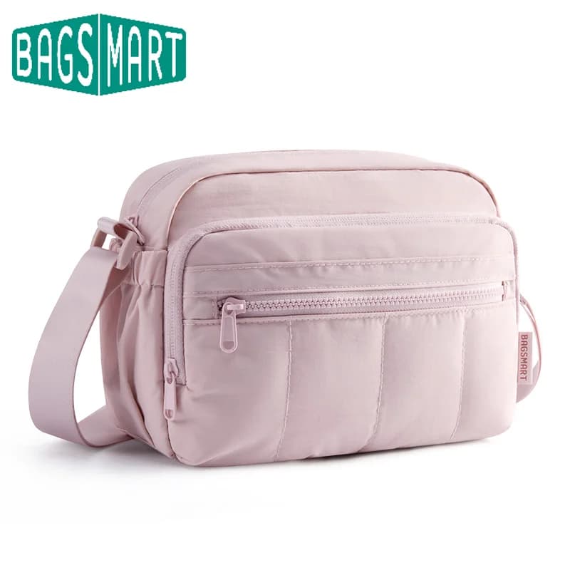 BAGSMART Borse a tracolla Borsa a tracolla Hobos imbottita casual da donna Borsa a tracolla portatile da viaggio femminile in tinta unita