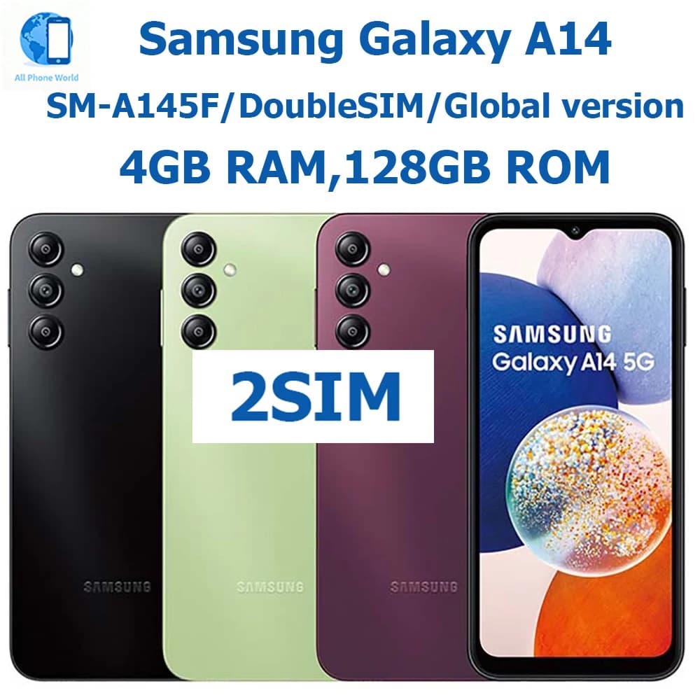 Samsung Galaxy A14 Android Smartphone 6.6-inch Global Version 6GB RAM 128GB ROM Samsung Android Phone 50MP 5000mAh NFC Unlocking