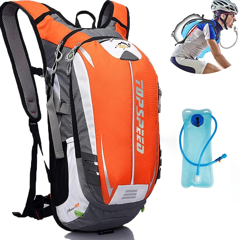 18 litre ultralight sports backpack for climbing, hiking, running, cycling, man, waterproof water vest, 2 litre water backpack