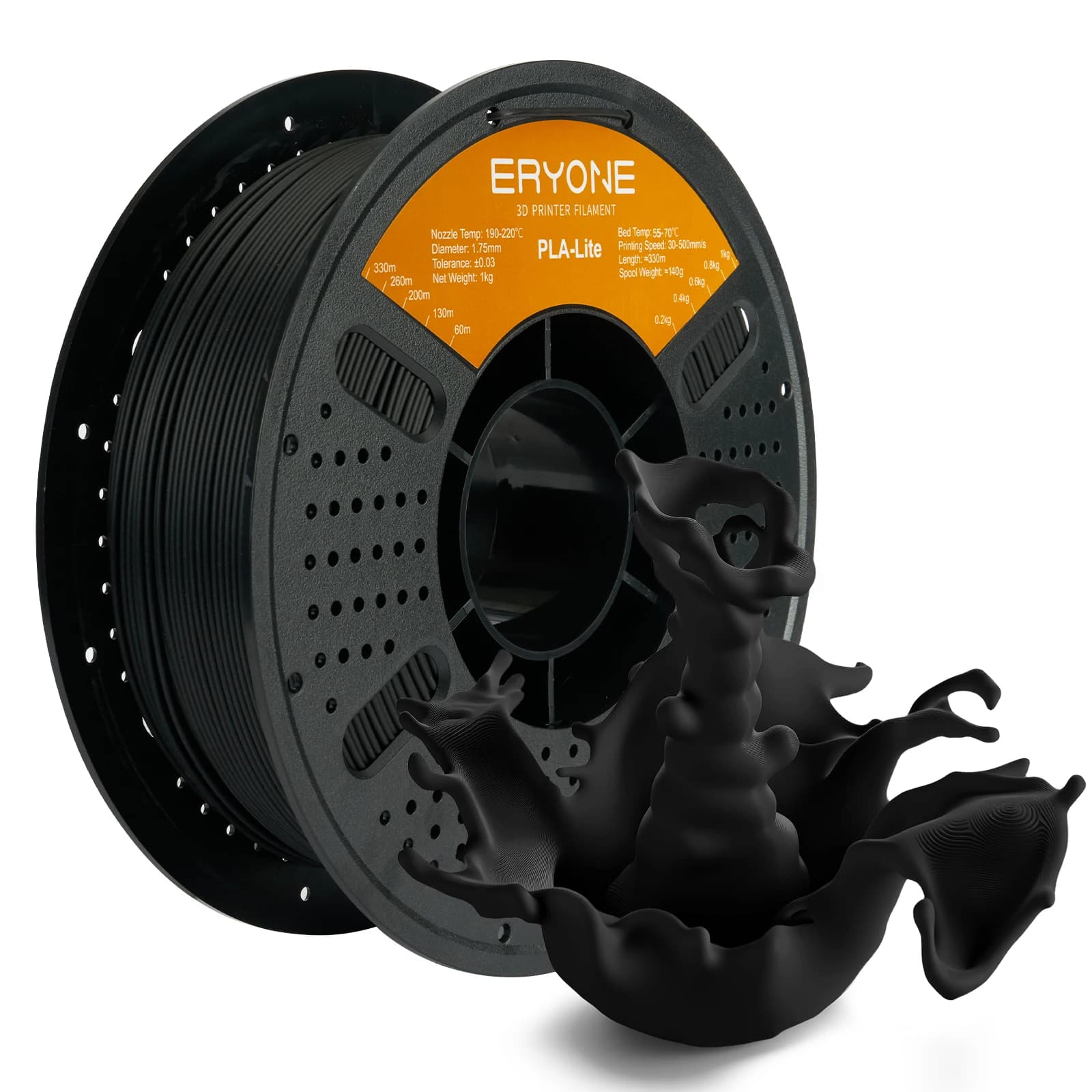 ERYONE 1KG PLA Lite 1.75mm , Lightweight PLA Filament, 30% Lighter Saves Cost, for Large Models, Drones, Cosplay