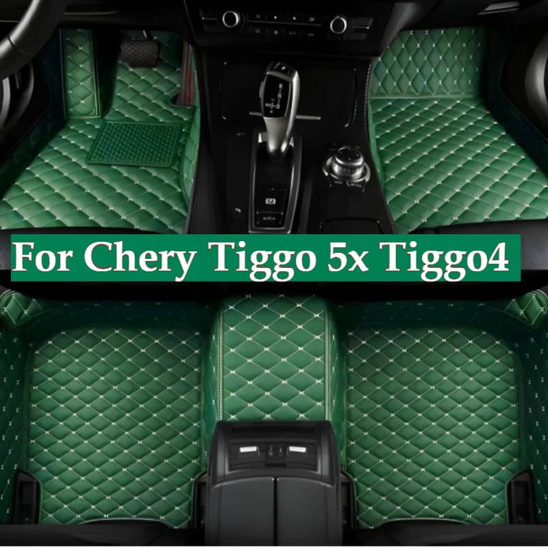 Tappetini Auto Personalizzati per Chery Tiggo 5x Tiggo4 2017-2026 LHD RHD, Accessori Auto per Tutte le Stagioni, Tappeti in Pelle alla Moda