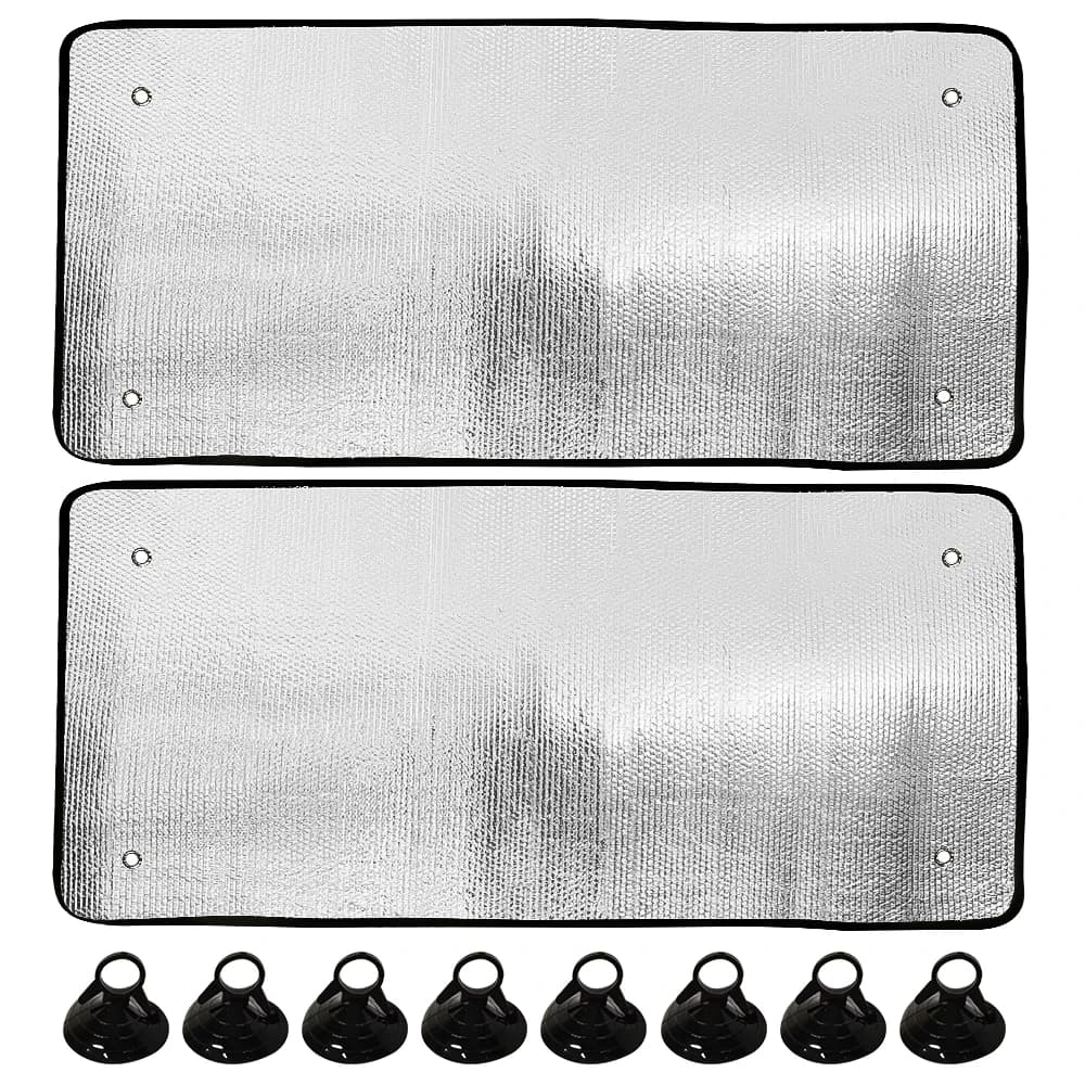 2pcs Thermal Blind Window Cover Middle Side Window Thermal Blind Set For VW T5/T6 Transporter Caravelle Windshield Sunshade