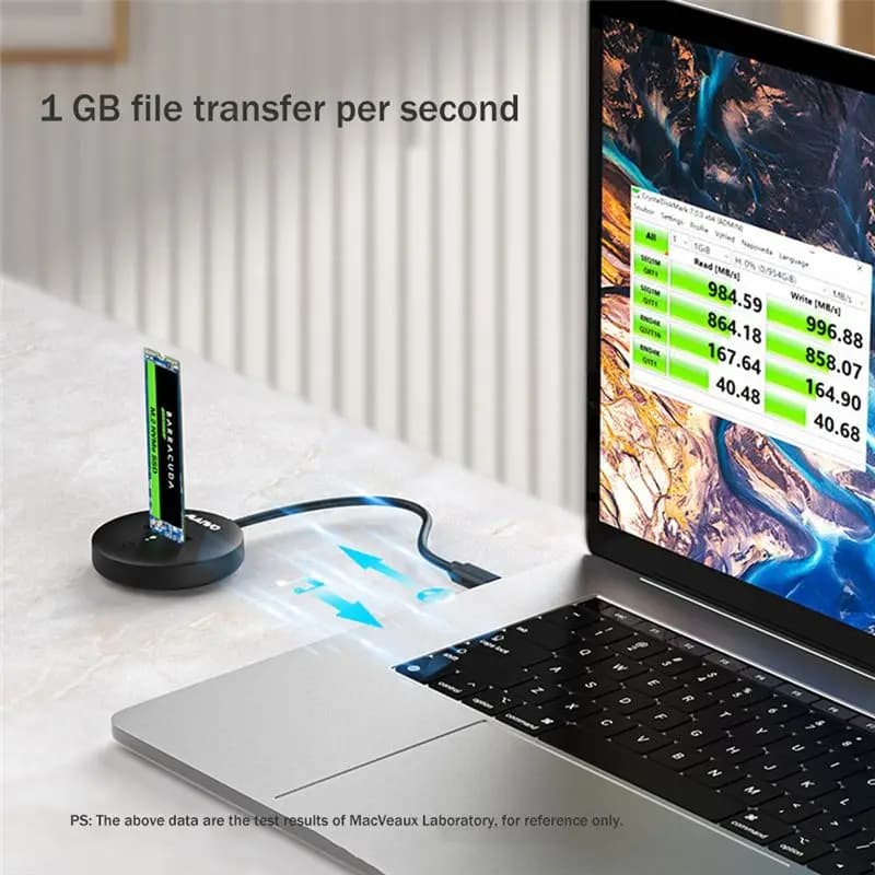 Box per Disco Rigido M.2 NVMe BAAE MAIWO, Cavo Easy Drive per Disco Rigido M.2 NVMe, Enclosure Esterno per Lettura e Scrittura, Supporto HDD