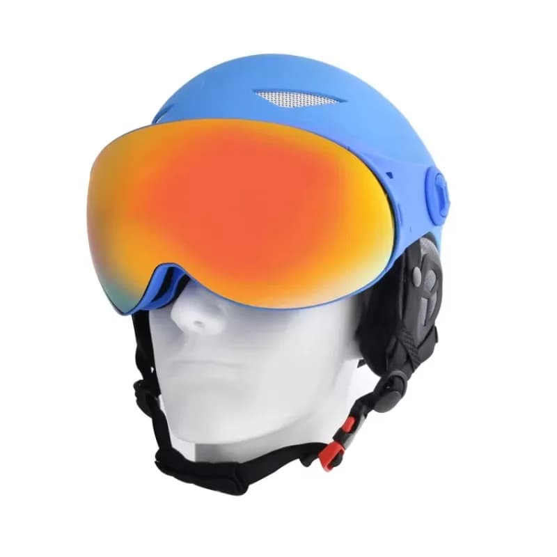 Cinturino per Casco da Sci Sportivo con Lente Magnetica Intercambiabile, Maschera da Sci, Copertura Centrale per Casco da Pattinaggio e Sport Invernali