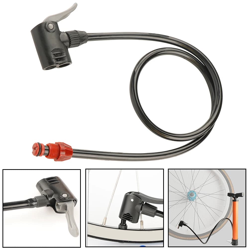 Tubo di prolunga della pompa dell'aria della bici a doppia testa AV FV DV connettore della valvola dell'adattatore della pompa dell'aria della bicicletta accessori per bici