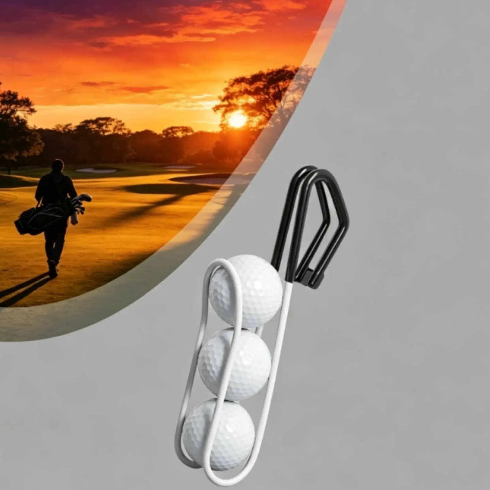 Golf Ball Clip Holder Quick Reach Portable Golf Ball Holder Sports Accessory Hands-Unrestricted Lightweight for Golfers