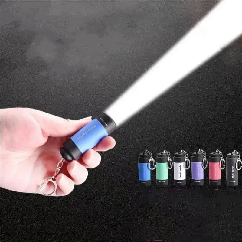 Torch LED Pocket Micro Portable USB Rechargeable Waterproof for Home, Exterior, Hiking and Camping