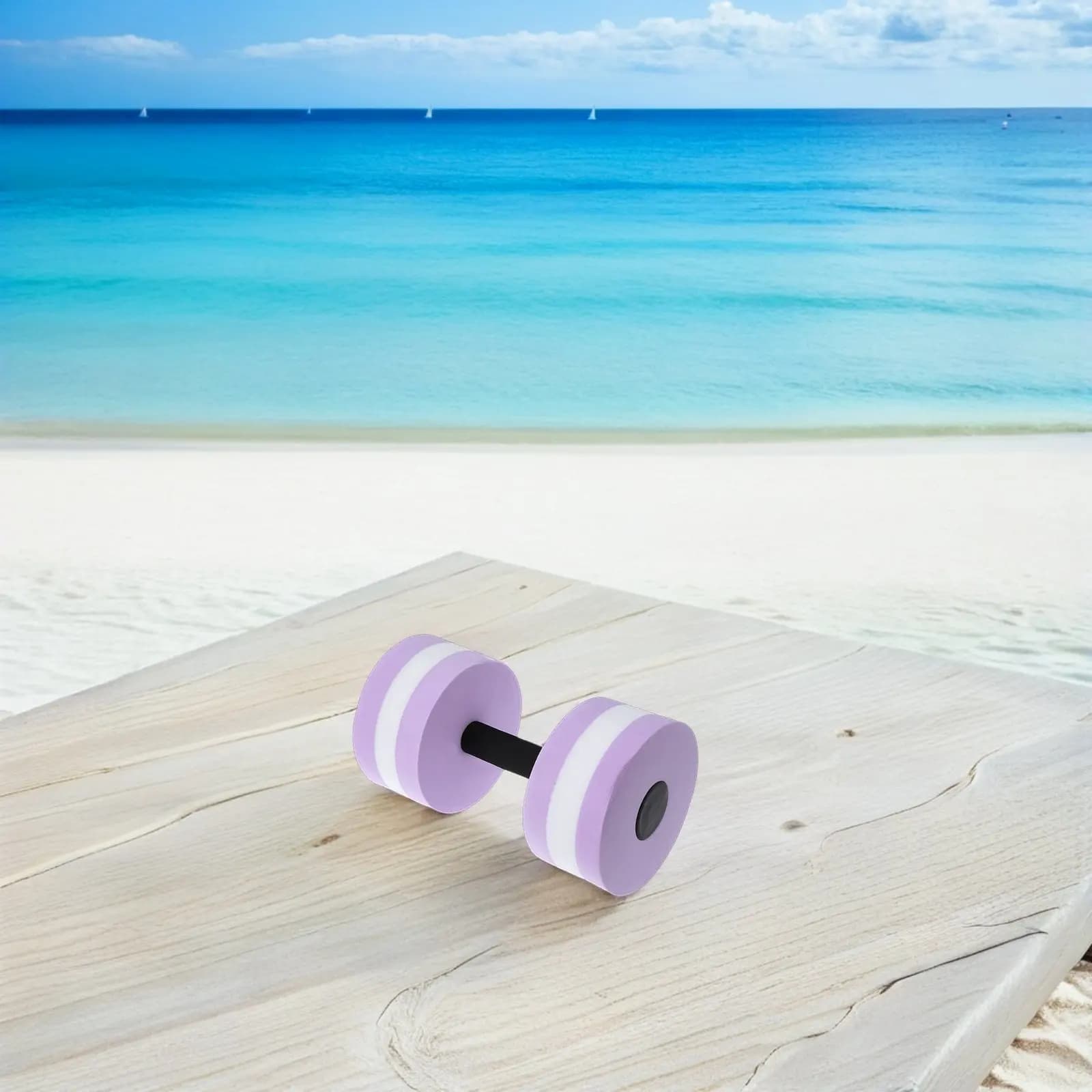 1Pcs Water Dumbbells Eva Foam Aquatic Barbell Water Aerobics Resistance Training Pool Dumbbells for Aquatic Exercise