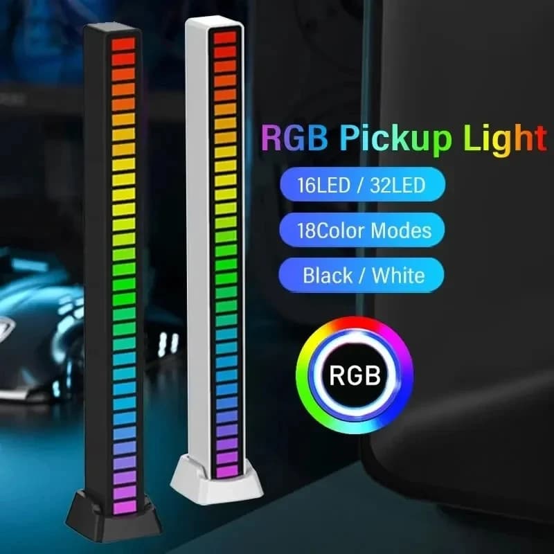 RGB LED Strip Light Musica Controllo del suono Pickup Ritmo Lampada ambientale Atmosfera Luci notturne per Bar Car Room TV Gaming Decorazione