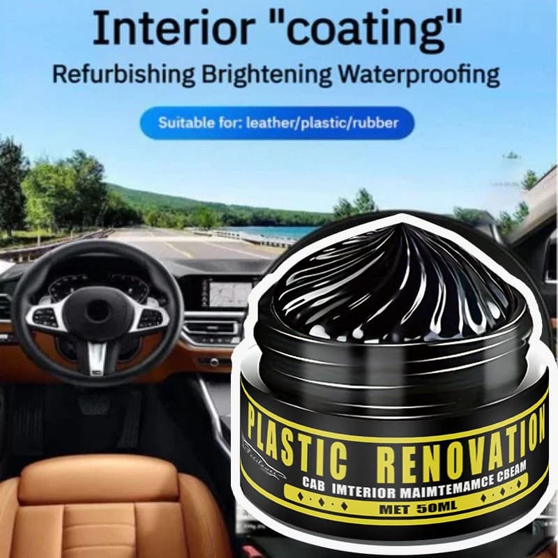 NUOVO! ! Crema per la manutenzione della pelle per interni auto 50G/pulita per rimuovere macchie di crepe/lucido schiarire l'olio per il trattamento della pelle dell'auto impermeabile
