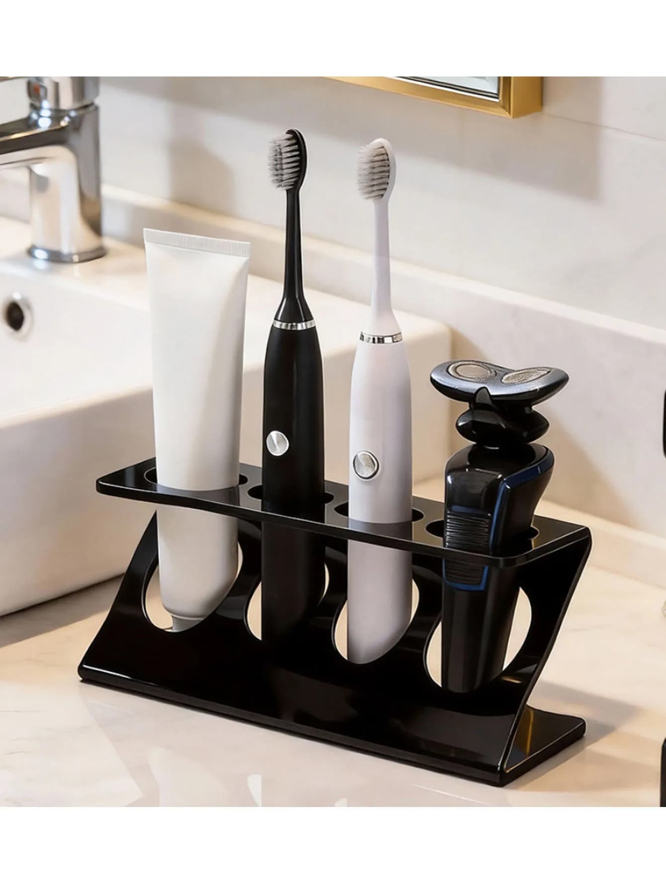 Bathroom Multifunctional Storage Rack, Toothbrush Holder, Multi-Purpose Drain Rack Organizer, Bathroom Kitchen Desktop Storage