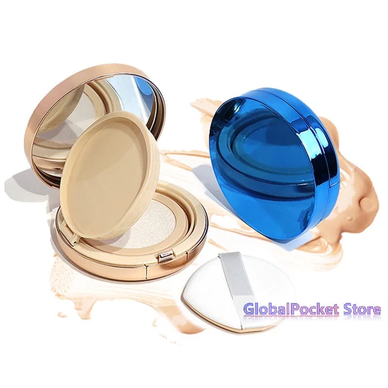 Contenitore vuoto per BB Cream da 12g con spugnetta e specchio, accessori da viaggio per il trucco, scatola cosmetica portatile.