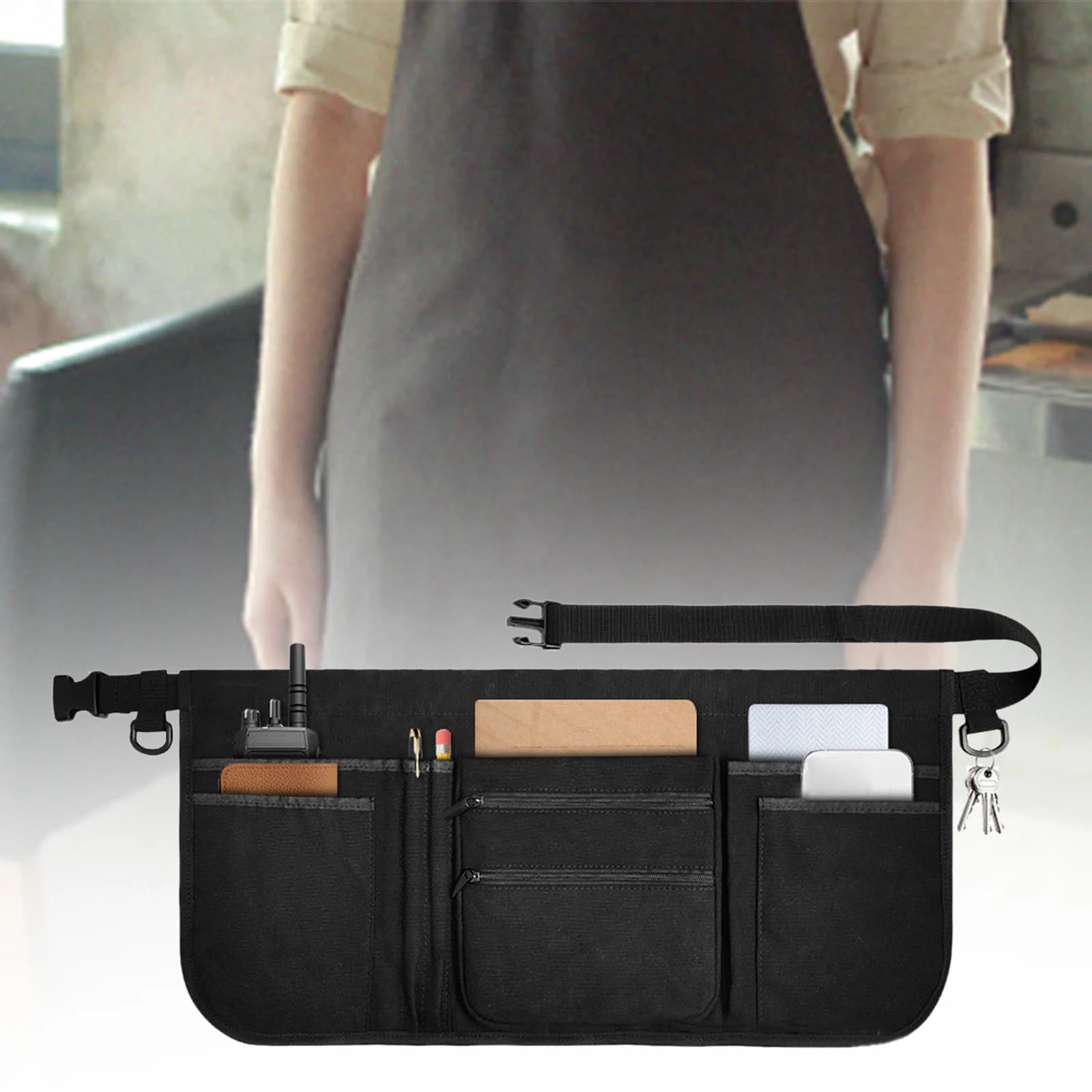 Grembiule in vita portatile Utility Tool cintura in vita Money Pouch multiuso cameriere grembiule artigiani Outdoor Carpenter cameriere accessorio