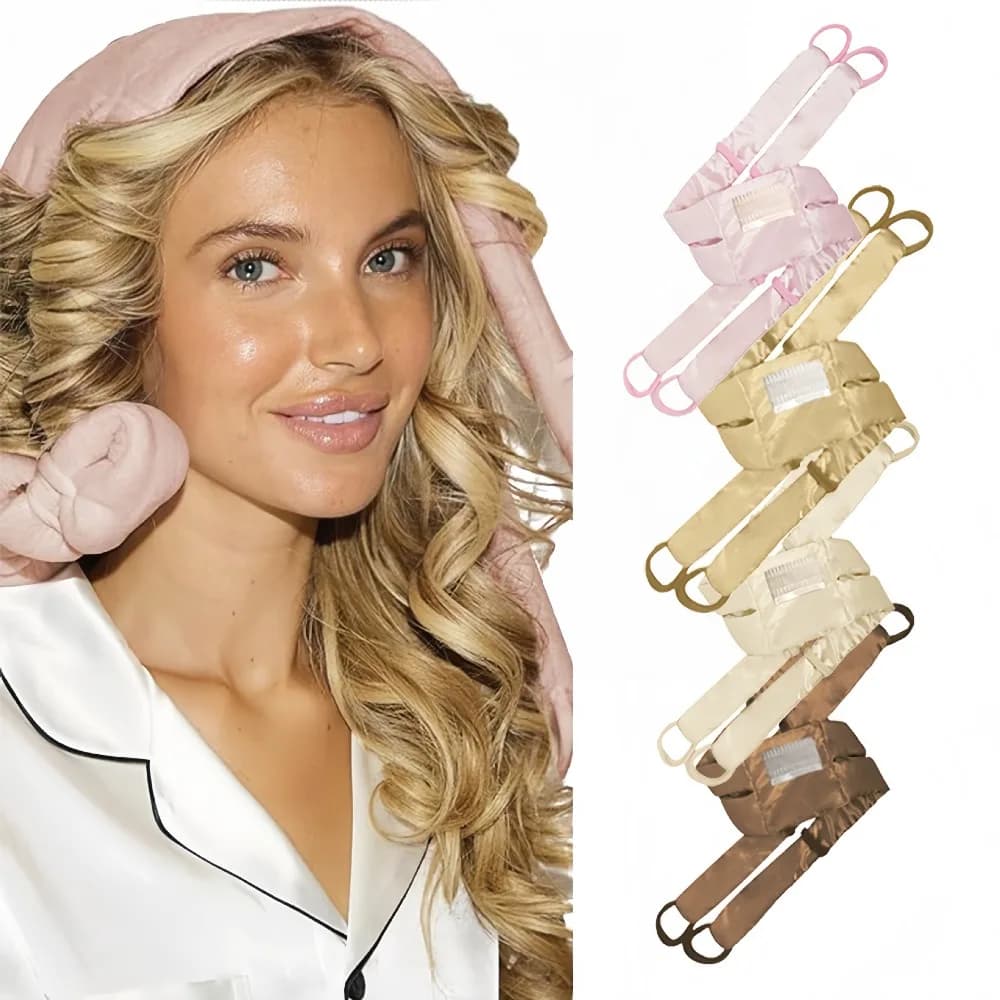 Bigodino for lazy hair Ropes for hair Straighteners Heat-Free Hair Stripe for Hair Riccioli Silk Tape Sleep Soft Wave Formers No Heat Curly Tape