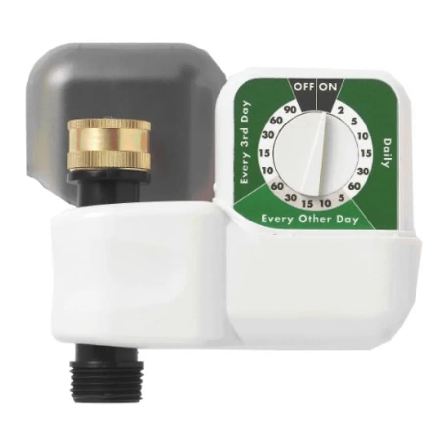 Set da 3 Timer Digitali per Irrigazione a Singolo Manopola 62024 per Uso Esterno in Giardino, in Plastica Nera con Impostazioni Orarie Regolabili e Durevoli