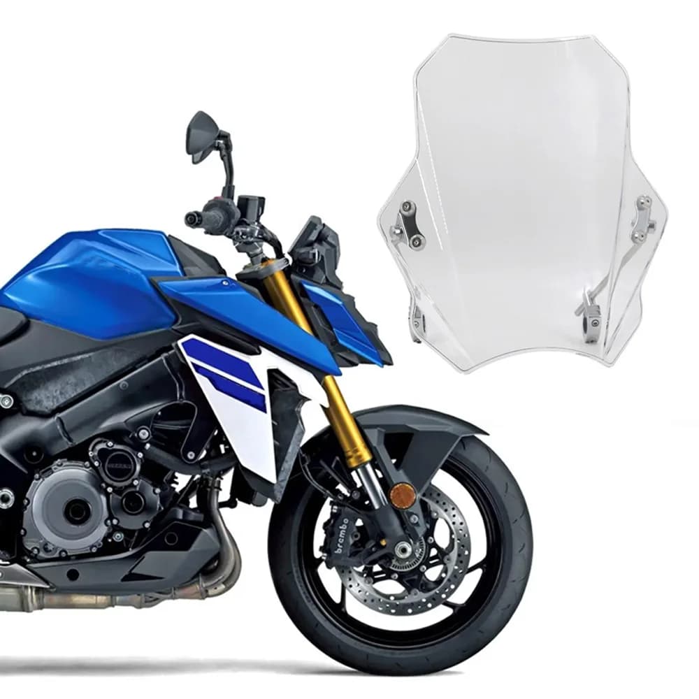 Per Suzuki GSX-S1000 GSX S 1000 2015-2017 Moto Parabrezza universale parasole regolabile, diffusore, carenatura