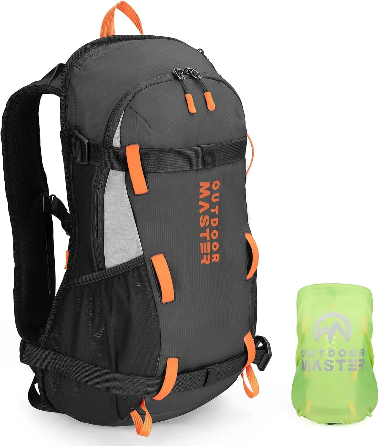 Snow hydration package, 18 litre travel backpack for snowboard, skiing, hiking, cycling - Made from recycled materials - Black