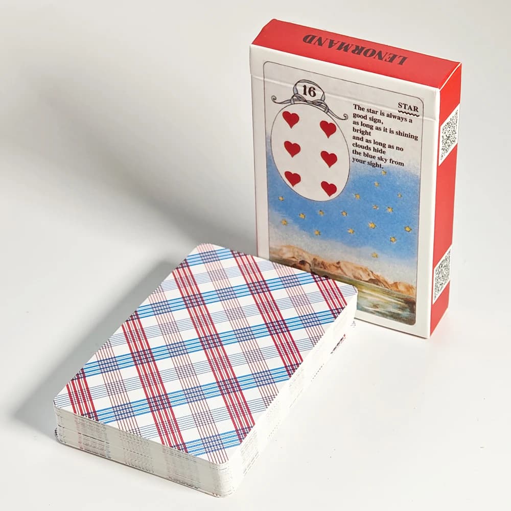 Mlle Lenormand Mazzo 36 Carte Esoterica Fortune Telling 9*6 cm Stampato su cartoncino bifacciale 350GSM