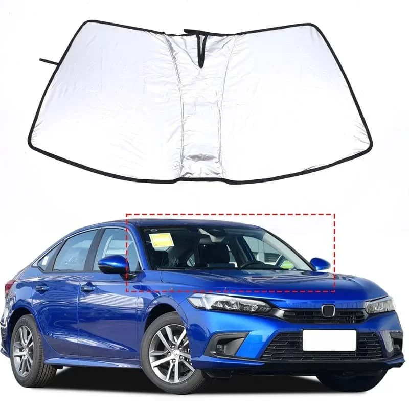 Parasole Pieghevole per Auto, Protezione UV per Parabrezza, Accessorio Interno per Honda Civic 11a Generazione FE FE 2022-2026