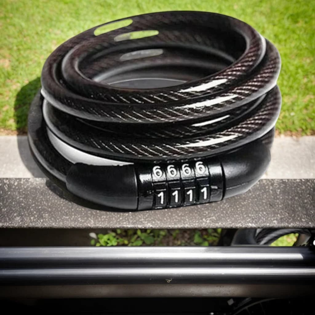 Lucchetto a catena con codice a 4 cifre per moto resistente - Lucchetto antifurto di sicurezza per mountain bike